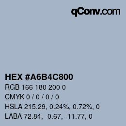 Color code: HEX #A6B4C800 | qconv.com