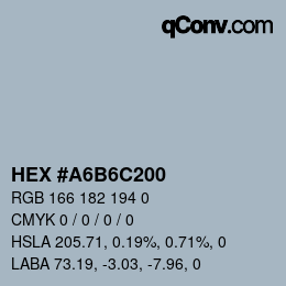 Color code: HEX #A6B6C200 | qconv.com