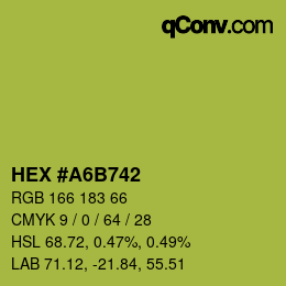 Color code: HEX #A6B742 | qconv.com