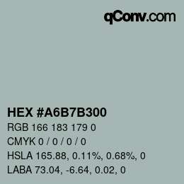 Color code: HEX #A6B7B300 | qconv.com