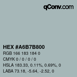 Color code: HEX #A6B7B800 | qconv.com