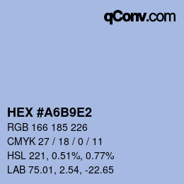 カラーコード: HEX #A6B9E2 | qconv.com