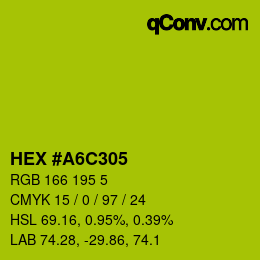 Color code: HEX #A6C305 | qconv.com