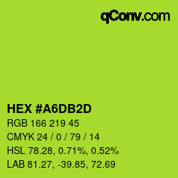 Color code: HEX #A6DB2D | qconv.com