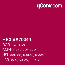 Color code: HEX #A70344 | qconv.com
