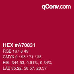 Color code: HEX #A70831 | qconv.com