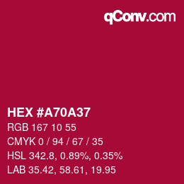 Color code: HEX #A70A37 | qconv.com