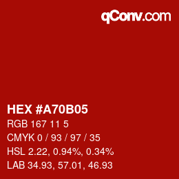 Color code: HEX #A70B05 | qconv.com
