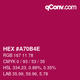 Color code: HEX #A70B4E | qconv.com