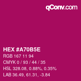 Color code: HEX #A70B5E | qconv.com