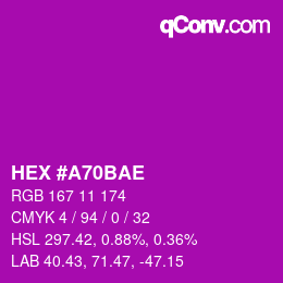 Color code: HEX #A70BAE | qconv.com