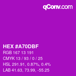 Color code: HEX #A70DBF | qconv.com