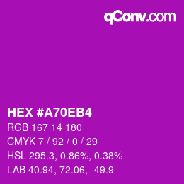 Color code: HEX #A70EB4 | qconv.com