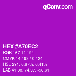 Color code: HEX #A70EC2 | qconv.com