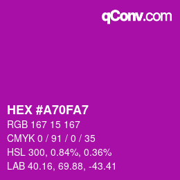Color code: HEX #A70FA7 | qconv.com