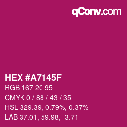 Color code: HEX #A7145F | qconv.com