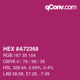 Color code: HEX #A72368 | qconv.com