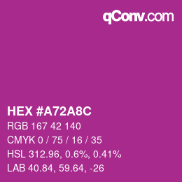 Color code: HEX #A72A8C | qconv.com