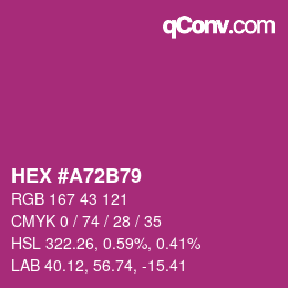 Color code: HEX #A72B79 | qconv.com