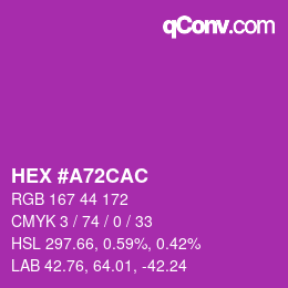 Color code: HEX #A72CAC | qconv.com