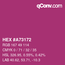 Color code: HEX #A73172 | qconv.com