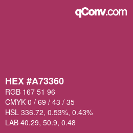 Color code: HEX #A73360 | qconv.com