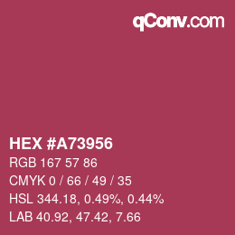 Color code: HEX #A73956 | qconv.com