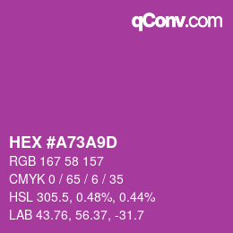 Color code: HEX #A73A9D | qconv.com