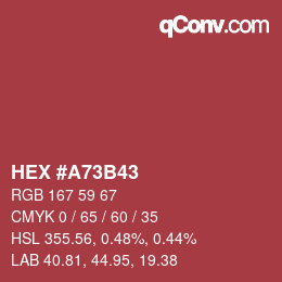 Color code: HEX #A73B43 | qconv.com
