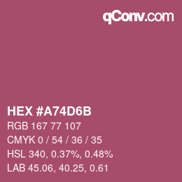 Color code: HEX #A74D6B | qconv.com
