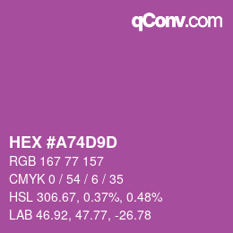 Color code: HEX #A74D9D | qconv.com