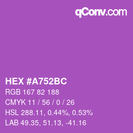 颜色代码: HEX #A752BC | qconv.com
