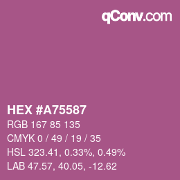 Color code: HEX #A75587 | qconv.com