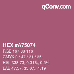 Color code: HEX #A75874 | qconv.com