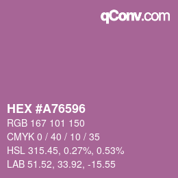 Color code: HEX #A76596 | qconv.com