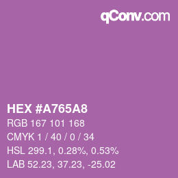 Color code: HEX #A765A8 | qconv.com