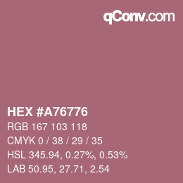 Color code: HEX #A76776 | qconv.com