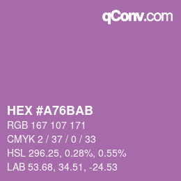 Color code: HEX #A76BAB | qconv.com