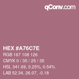 Color code: HEX #A76C7E | qconv.com