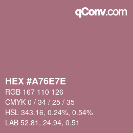 Color code: HEX #A76E7E | qconv.com