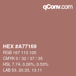 颜色代码: HEX #A77169 | qconv.com