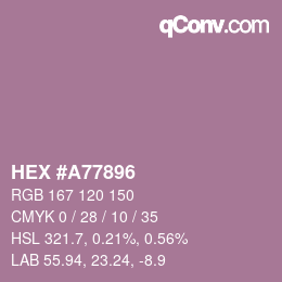 Color code: HEX #A77896 | qconv.com