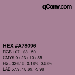 颜色代码: HEX #A78096 | qconv.com