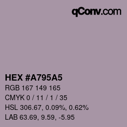 Color code: HEX #A795A5 | qconv.com