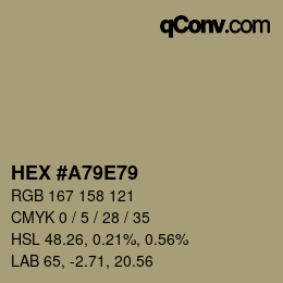 カラーコード: HEX #A79E79 | qconv.com