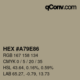 Código de color: HEX #A79E86 | qconv.com