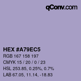 Código de color: HEX #A79EC5 | qconv.com