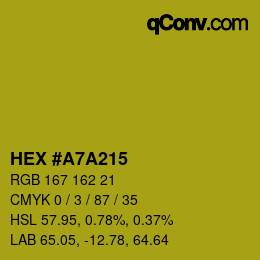 Color code: HEX #A7A215 | qconv.com