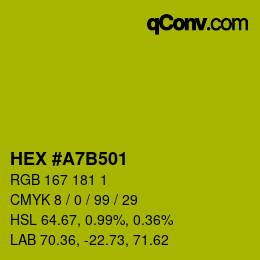 カラーコード: HEX #A7B501 | qconv.com