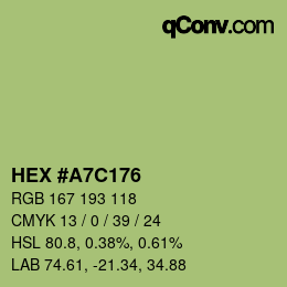 颜色代码: HEX #A7C176 | qconv.com